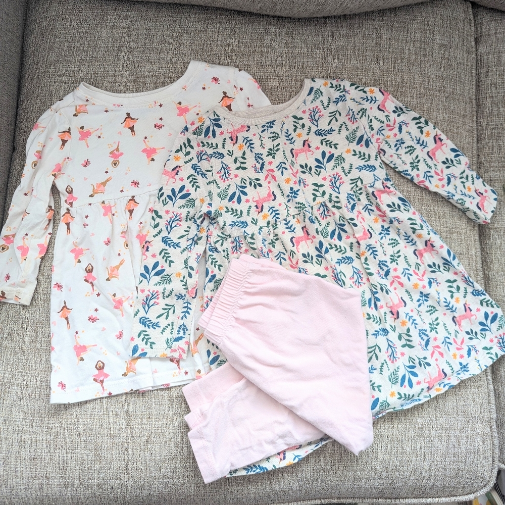 Cotton dresses with coordinating pants